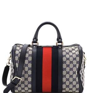 Gucci Vintage Web Boston Bag Gg Canvas #239408G10B